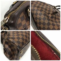 LOUIS VUITTON ルイヴィトン ダミエ トレヴィ PM N51997 2WAY ショルダー ハンドバッグ ボストン ダミエキャンバス エベヌ 正規品 最落無_画像7