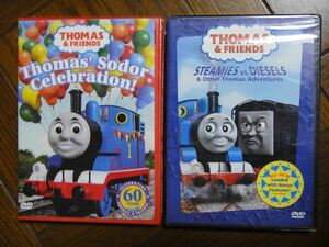 2401029 - Thomas Sodor Celebration,Steamies Vs Diesels: Thomas & Frineds DVD 2個セット 未開封 長期保管品 DVDリージョンにご注意！