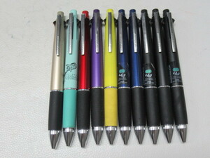 ◆5.JET STREAM ジェットストリーム 複合筆記具 4色ボールペン＋シャープペンシル機能付 まとめて 10本 セット/中古