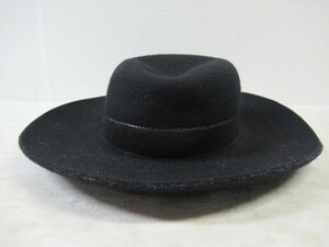 ◆COMME des GARCONS コムデギャルソン 100% ウール ハット 帽子 ブラック/黒/中古