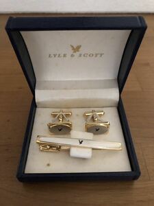 【新品未使用】LYLE&SCOTTE カフスボタン ネクタイピン セット ゴールド シルバー ライル&スコット GOLD SILVER