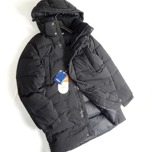 □mont-bell モンベル 新品 定4.7万 DUCK DOWN ラクーンファー付フーデッド ダウンジャケット コート WMDK-812 BK 105/XL ▲147▼kkf052mo