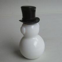 VINTAGE 60s AVON エイボン 雪だるま 空き容器 フィギュア 置物 香水瓶 ボトル ミルクガラス ビンテージ アメリカ雑貨 クリスマス snowman_画像3