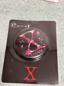 X JAPAN 1番くじ　缶ミラー賞　F 未開封品　YOSHIKI HEATH パタ　toshl SUGIZO 鏡　手鏡　ハンドミラー　バッジ型の鏡