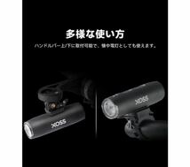 XOSS 自転車ライト ロードバイクライト USB充電式 400/800ルーメン 大容量バッテリー LEDヘッドライト フロントライト 防水　懐中電灯兼用_画像3