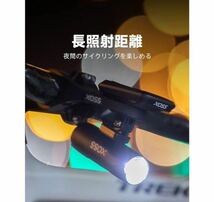 XOSS 自転車ライト ロードバイクライト USB充電式 400/800ルーメン 大容量バッテリー LEDヘッドライト フロントライト 防水　懐中電灯兼用_画像2