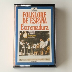 【フォルクローレ音楽カセット】JUAN CRUZ SAGREDO/FOLKLORE DE ESPANA EXTREMADURA/スペイン民族 伝統音楽/エストレマドゥーラ