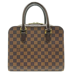 ［飯能本店］LOUIS VUITTON LV ルイ・ヴィトン トリアナ N51155(廃番) ハンドバッグ ダミエ エベヌ（ブラウン） レディース DH78970