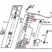 在庫あり 即納 CBX1000 SC06 フロントフォーク オイルシール セット サークリップ ガスケット 39パイ ホンダ 純正_画像2