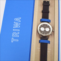 未使用 定価40,700円 TRIWA トリワ SLATE NEVIL スレート ネヴィル ネビル クロノグラフ 腕時計 42mm ブラック×シルバー NEST118-SC010112_画像1