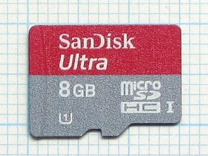 ★SanDisk microSDHC メモリーカード ８GB 中古★送料６３円～