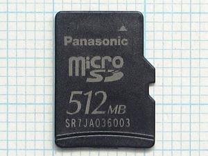 ★Panasonic microSDメモリーカード ５１２ＭＢ 中古★送料６３円～