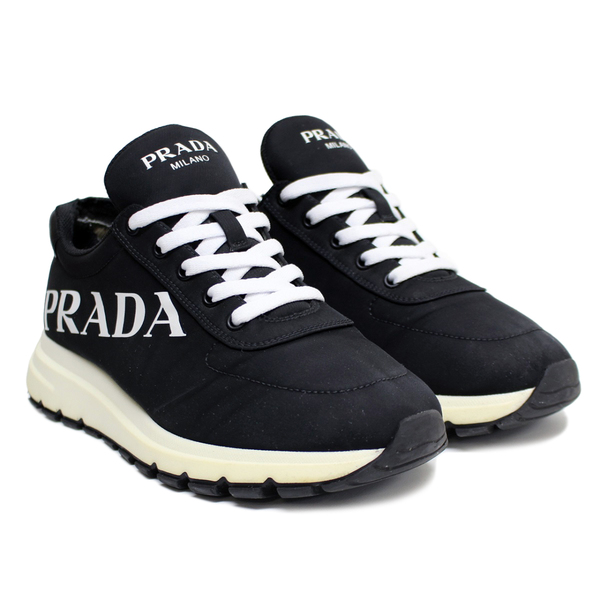 送料無料 PRADA プラダ 中古 2EG 363 ナイロン ロゴ スニーカー size 7(日本サイズ26.0～26.5程度)