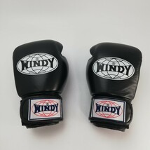 KA★1円～ 中古品 美品 WINDY ウインディ ボクシンググローブ 8オンス ブラック 黒_画像1