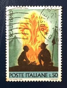【ボーイスカウト】イタリア 1968年　ボーイスカウト切手　押印済み
