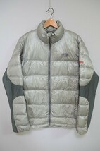 A1088/秋冬 THE NORTH FACE SUMMIT SERIESノースフェイス サミット ヌプシ 800FILL キルティング ブルゾン ダウンジャケット XL灰色/メンズ_画像1