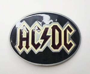 送料無料　AC/DC　ベルト　メタル　バックル　尾錠金　ロックバンド　イエロー　アメリカン雑貨　スマアク