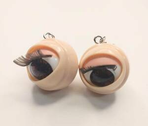  free shipping eye lamp earrings both ear for horror .. series sick . series doll Medama eyelashes smaak