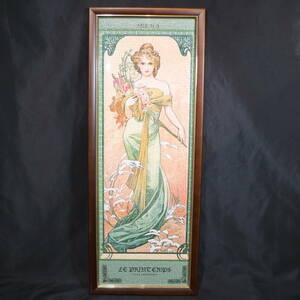 額装 ミュシャ Alphonse Mucha 四季 春 パズル 54.5×21cm インテリア 芸術 観賞