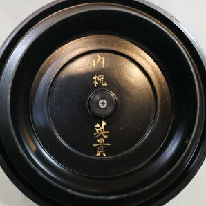 昭和 レトロ 樹脂製 回転丸重 四君子 赤 花鳥 重箱 和物 古道具 おせち 料理 郷土品 和食器の画像9