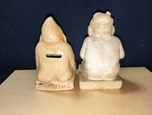 人形 2点 守り神 BILLIKEN NICK-O-TEEN 縁起物 置物 オブジェ 仏像 アンティーク 貯金箱 大阪 玩具 石膏 郷土人形 ビリケン 戦前 _画像3