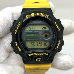 ジャンク G-SHOCK ジーショック CASIO カシオ 腕時計 DW-6100DW-9 初代 イルクジ イルカクジラ 第4回 ブラック イエロー 【ITM8GM59GT74】