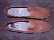 ★●Talbots●革ドライビングシューズ茶USW9.5B●26cmローファースリッポン_画像6