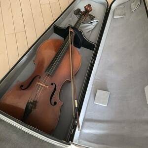 SUZUKI VIOLIN 鈴木バイオリン チェロ No.71 1966 1/2 102ｃｍ　4/4ソフトケース　弓