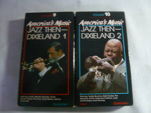 レ　VHSビデオ2個セット[America’ｓ Music:JAZZ THEN DIXIELAND1/2]中古