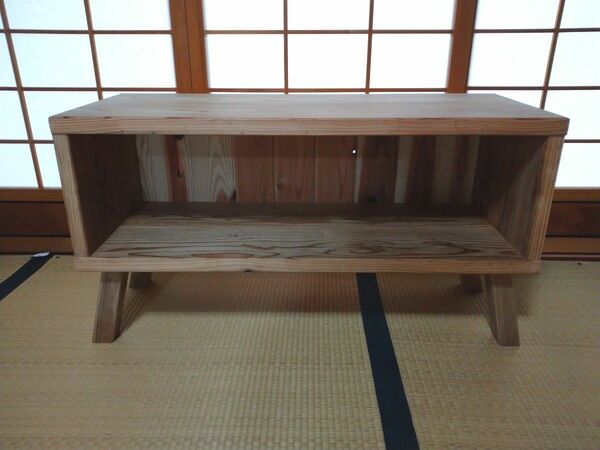 ☆一点物☆天然杉板 無垢材 ローテーブル テレビ台 飾り棚