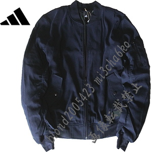 ■新品【adidas】アディダス ゴルフに最適 裏フリース保温 ボンバー ジャケット■NV/L