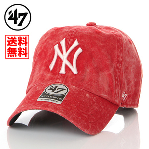 【新品】47BRAND NY ニューヨーク ヤンキース 帽子 赤 レッド キャップ 47ブランド メンズ レディース 送料無料 B-GAMUT17GWS-RD