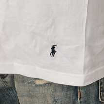 【訳あり】【新品】ラルフローレン Tシャツ S 白 ホワイト メンズ RALPH LAUREN 半袖 無地 ロゴ ポロ USAモデル 230729-1-S_画像4