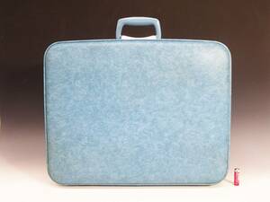 ◆(TH) 昭和レトロ RECHER トランクケース 鍵 ネームタグ付き 外寸 約51.5cm×約40cm 旅行カバン スーツケース 鞄 バッグ トラベル 