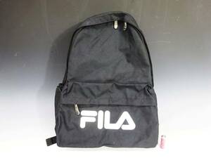 ◆(TH) FILA リュックサック バックパック ウェストベルト付き フィラ 男女兼用 通学カバン 部活 鞄 バッグ ブラック ファッション雑貨