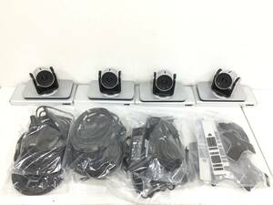 〇【4台セット】Polycom ポリコム RealPresence Group 500 ビデオ会議システム カメラ:MPTZ-10 動作品