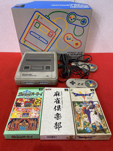 12005-05★Nintendo 任天堂 スーパーファミコン 本体 & ソフト セット 麻雀倶楽部/パーラー パチンコ/ドラゴンクエストV★