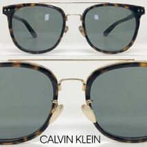 新品 送料無料 CALVIN KLEIN カルバンクライン サングラス CK18517SA 235 ブラウンデミ/ゴールド グリーングレー_画像2