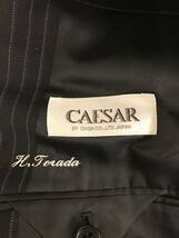 2点まとめ売り　CAESAL　カエサル　スーツ上下セット　①ジャケット　②パンツ　紺・ストライプ　4（XL相当）メンズ　02_画像4
