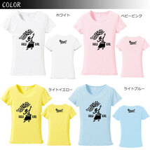 (M)ホワイト【tf084】モノクロフラガールプリント　フラダンスメール便発送Tシャツ半袖送料無料ハワイ・フラ_画像4