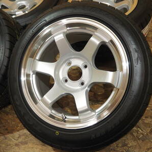 ★逆ゾリ★195/55R15 8J+30 4H100 新品 人気 深リム ハイグリップ TOYO R1R 1台分 シビック ロードスター インテグラ ヴィッツ カスタム SLの画像5