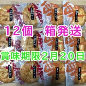 【 箱詰め発送・送料無料 】　二色あんパイ 小倉あん 栗あん 12個 和菓子詰め合わせ パイ饅頭 お菓子詰め合わせ 最新賞味期限 クーポン消化