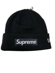 Supreme x New Era Box Logo Beanie シュプリーム ボックスロゴ ビーニー ニット帽 ブラック ロゴ白