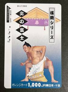 使用済みオレカ　北の富士 横綱シリーズ　オレンジカード