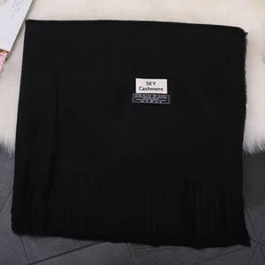 【新品】大判◆ストール◆レディース◆メンズ◆カシミヤ◆マフラー◆ひざ掛け◆ブランケット◆70×200◆ブラック