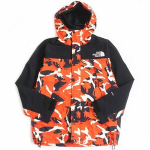 美品□ザ・ノースフェイス NP62135 Novelty Mountain Light Jacket カモフラ GORE-TEX WZIP マウンテンジャケット オレンジ S 正規品