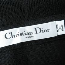 極美品◎正規品 伊製 Christian Dior クリスチャン ディオール 241J13A1030 レディース ミディ プリーツスカート／ラップスカート 黒 38_画像8