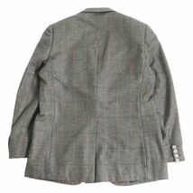 極美品□dunhill/ダンヒル チェック柄 カシミヤ×ウール シングル ツイードジャケット/テーラードジャケット 緑系マルチカラー 48 伊製_画像4