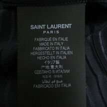 極美品□23SS SAINT LAURENT PARIS/サンローランパリ 713875 ストライプ シルク100％ オープンカラー 半袖シャツ ネイビー 39 伊製 正規品_画像7