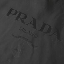 極美品△正規品 PRADA プラダ 2022年 135716 インターロック 異素材切替 クルーネック オーバーサイズ 半袖Tシャツ レディース ブラック XS_画像5